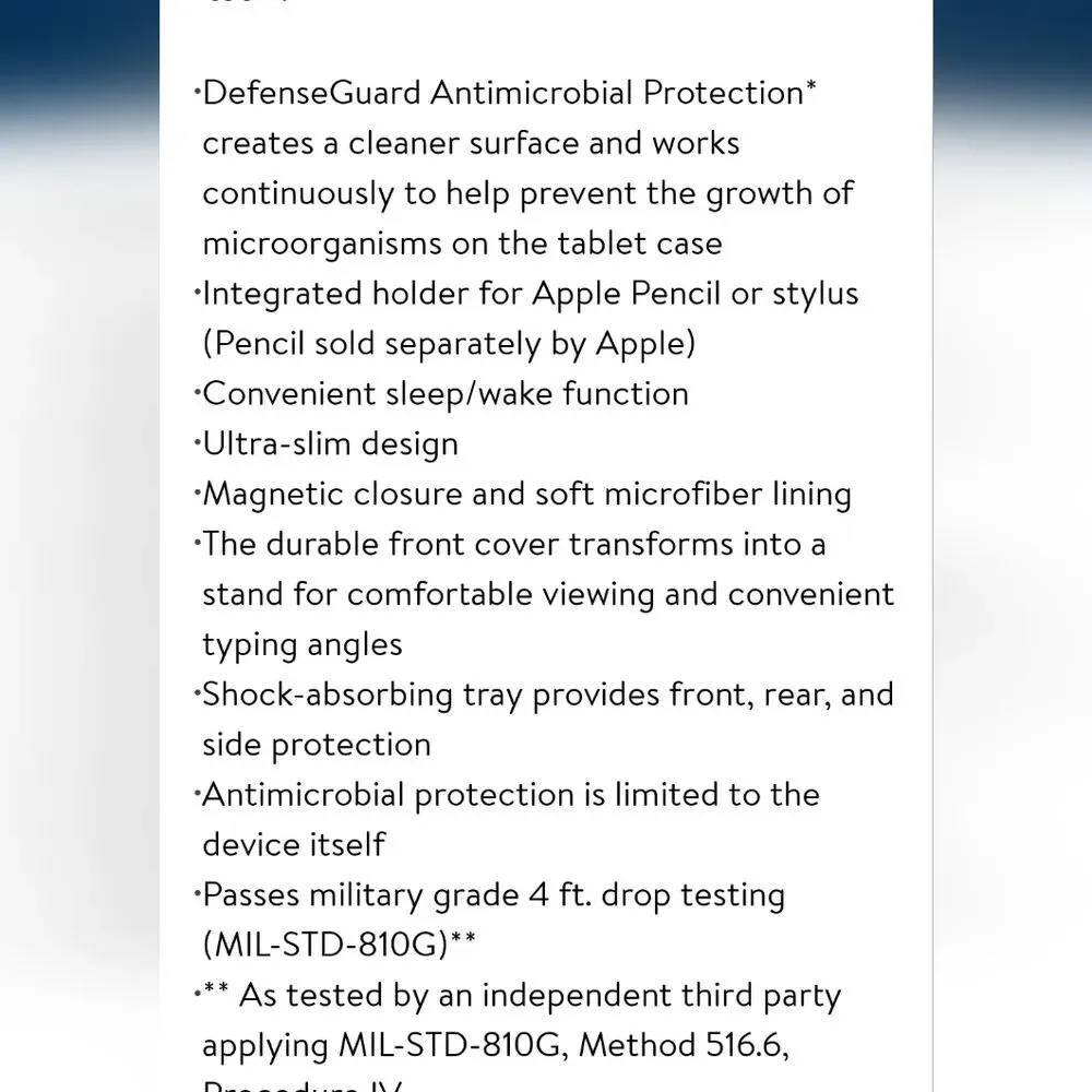 Tarsus Pro- Tek IPad Mini 6‎ Antimicrobial Case